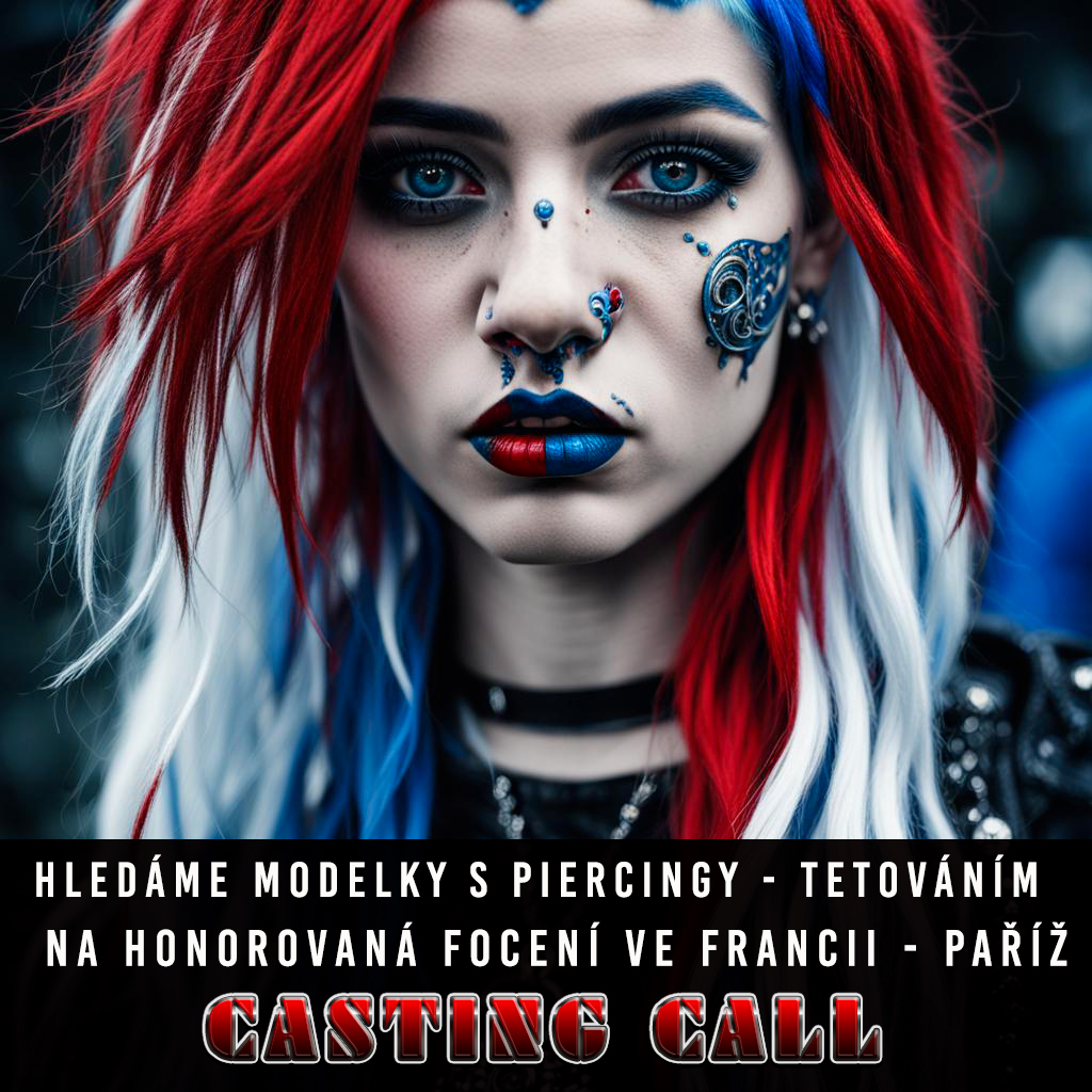 casting piercing tattoo modelky francie