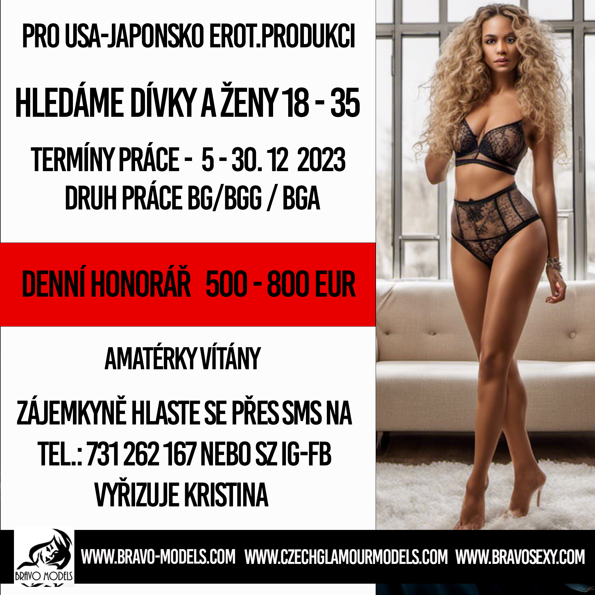 hledame nove divky a zeny pro americkou erotickou produkci